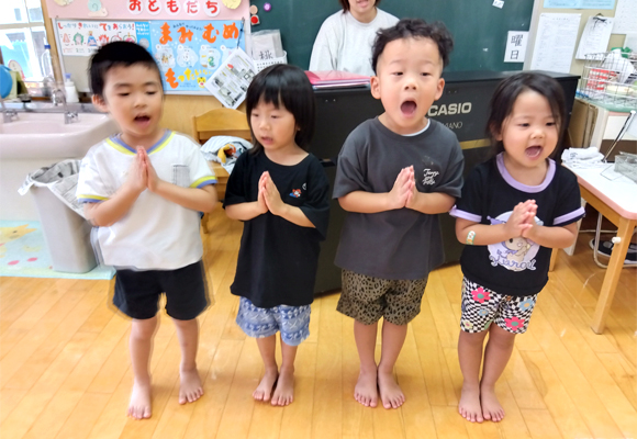 元気なあいさつ